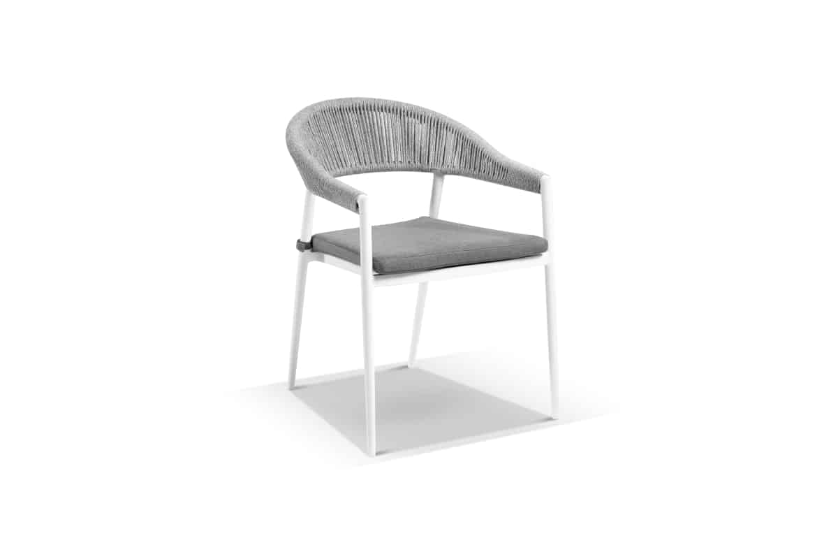 cove chair white/olefin cushion