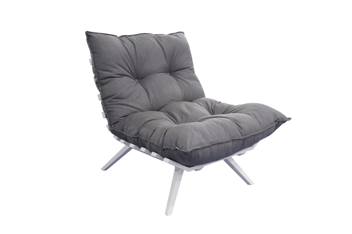 fishbone chair only white/charcoal