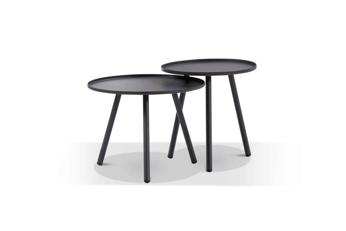 palm round coffee table set charcoal