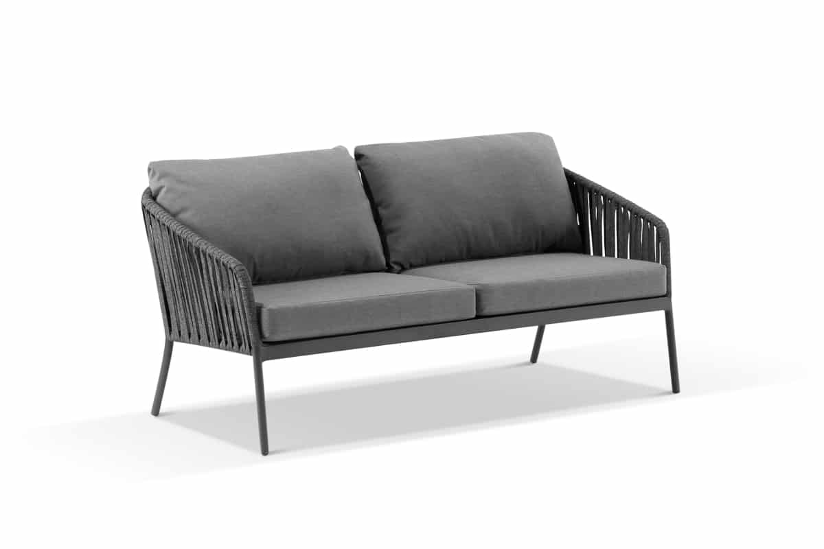 palm lounge 2 seater sofa charcoal