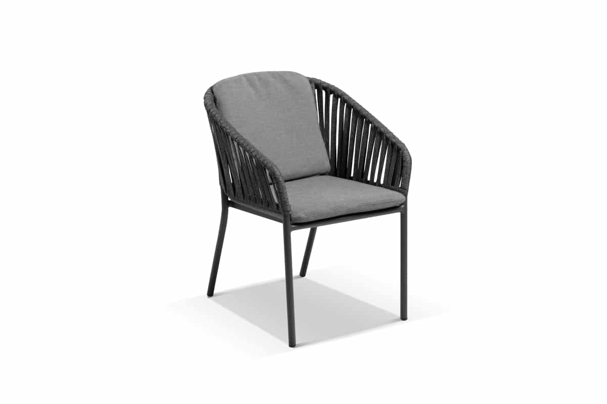 palm dining chair charcoal olefin cushion