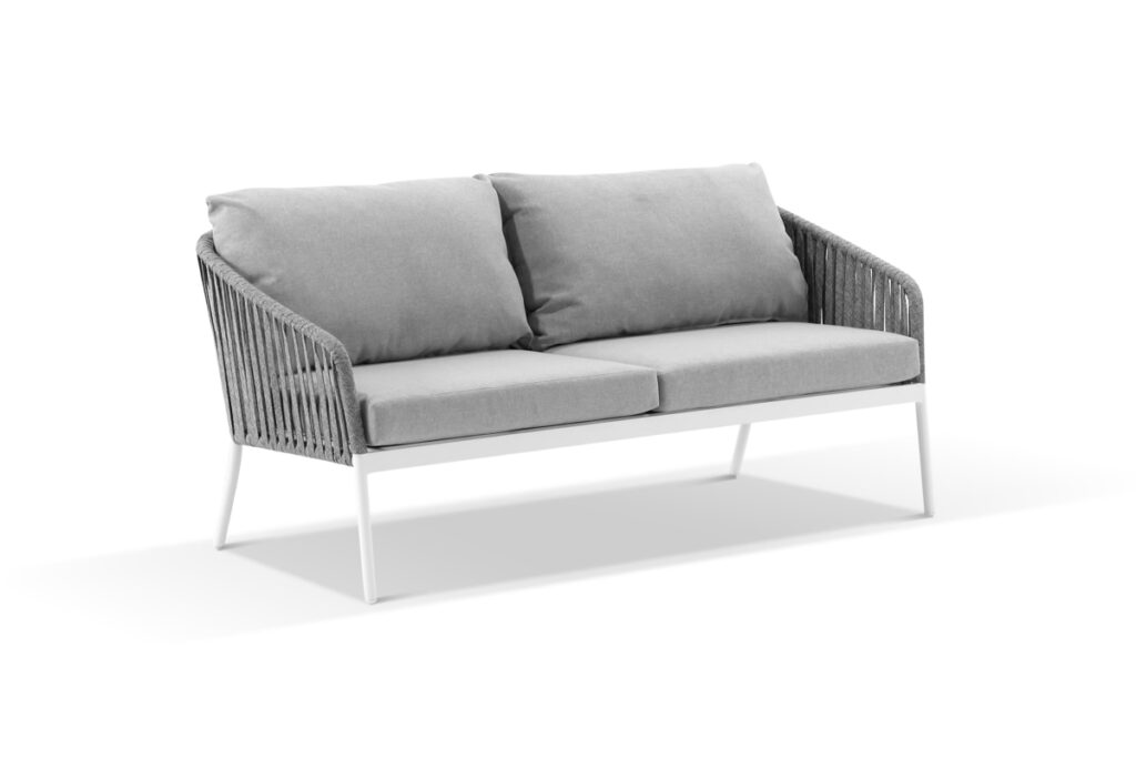 Palm Lounge 2Seater Sofa White Modern Style