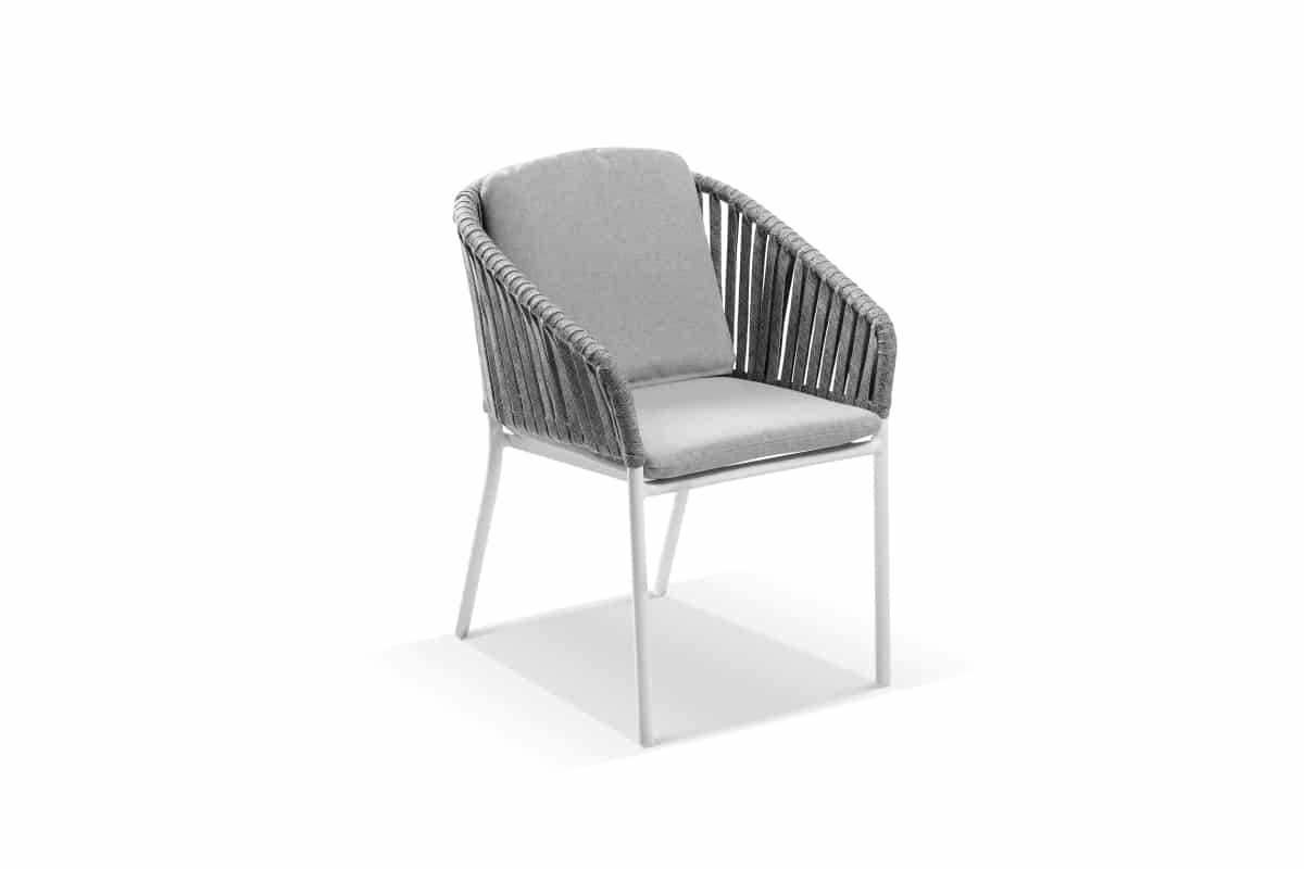 palm dining chair white olefin cushion