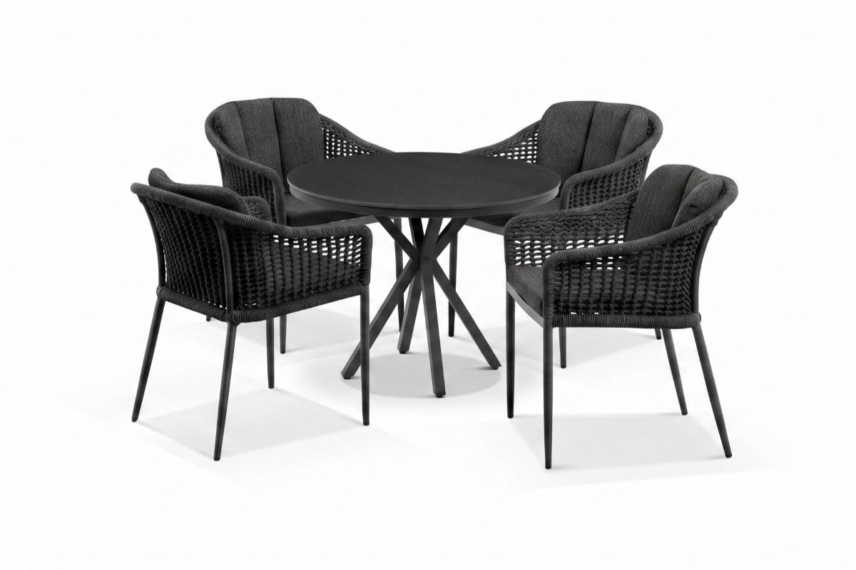 amalfi outdoor dining chair charcoal