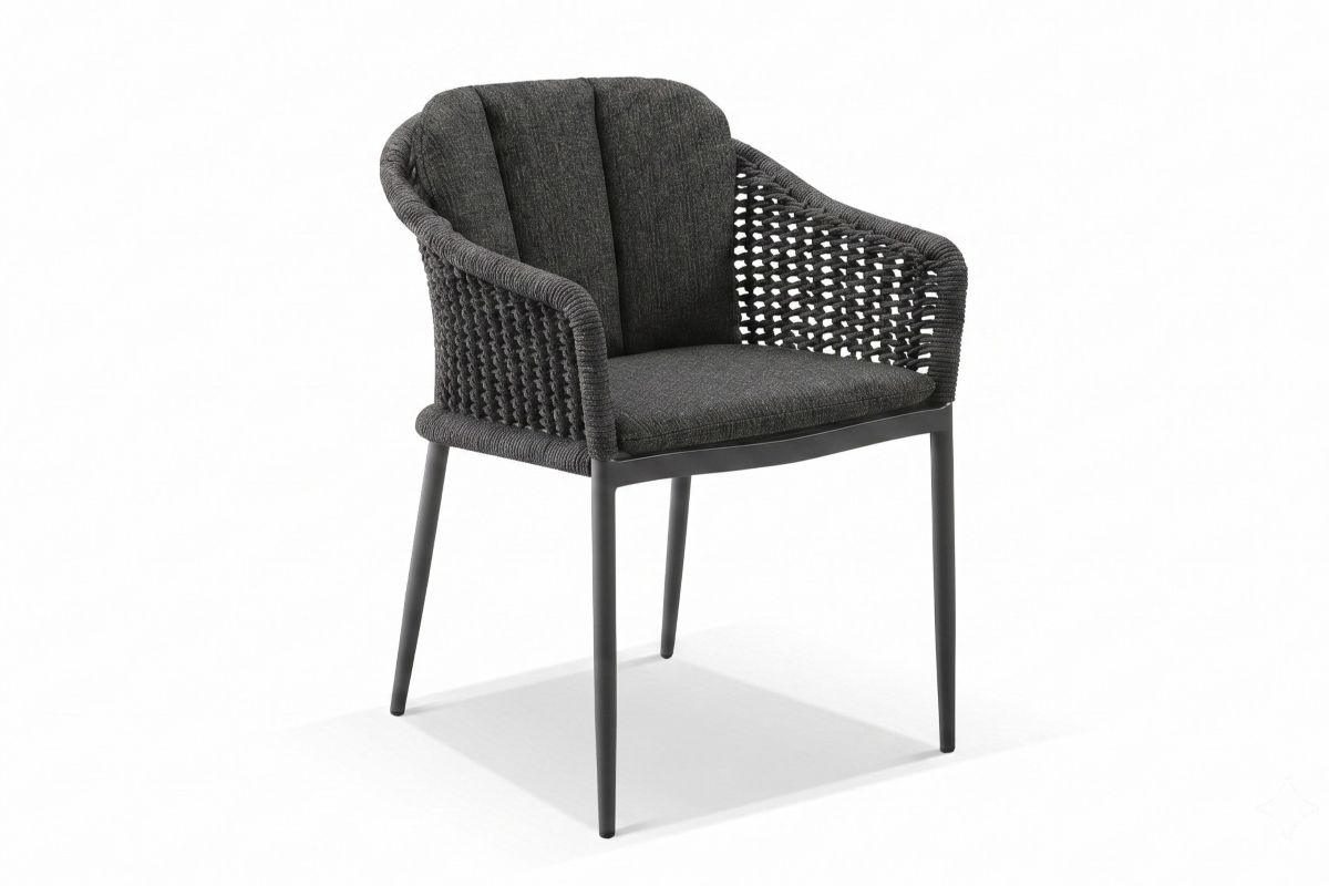 amalfi outdoor dining chair charcoal