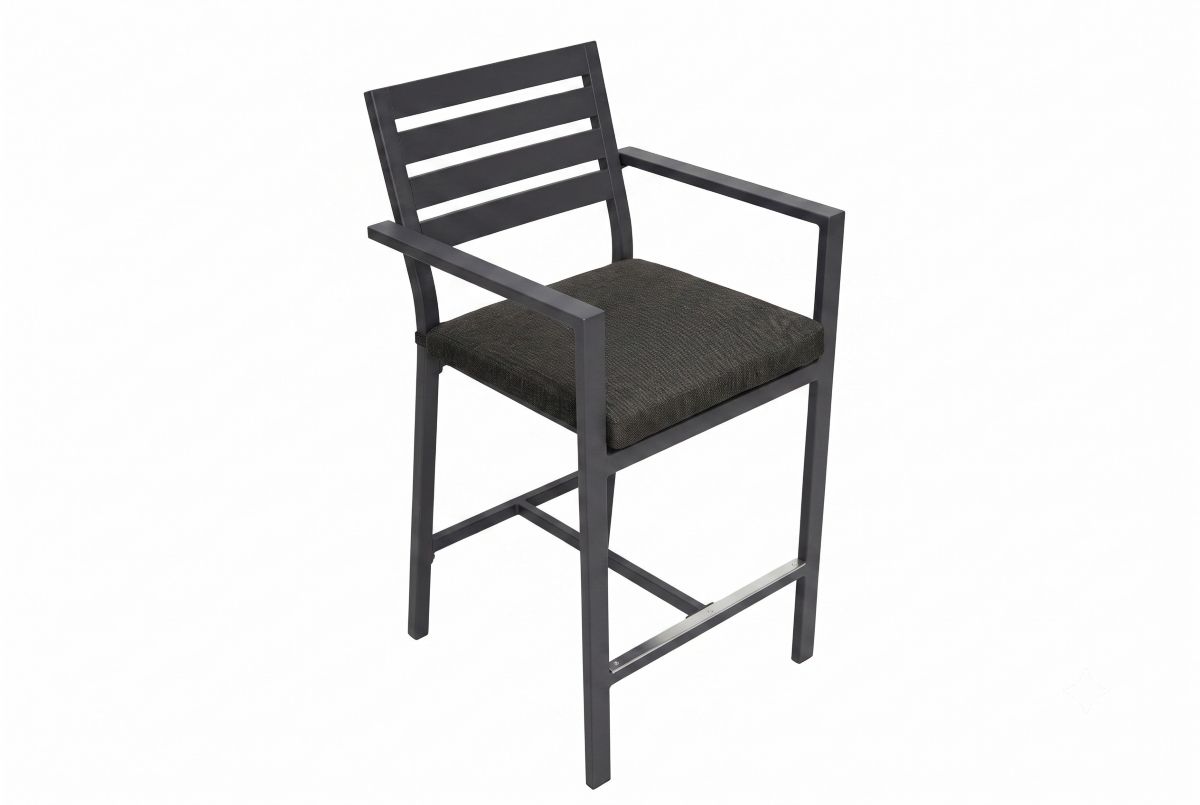 beach aluminium outdoor bar stool charcoal