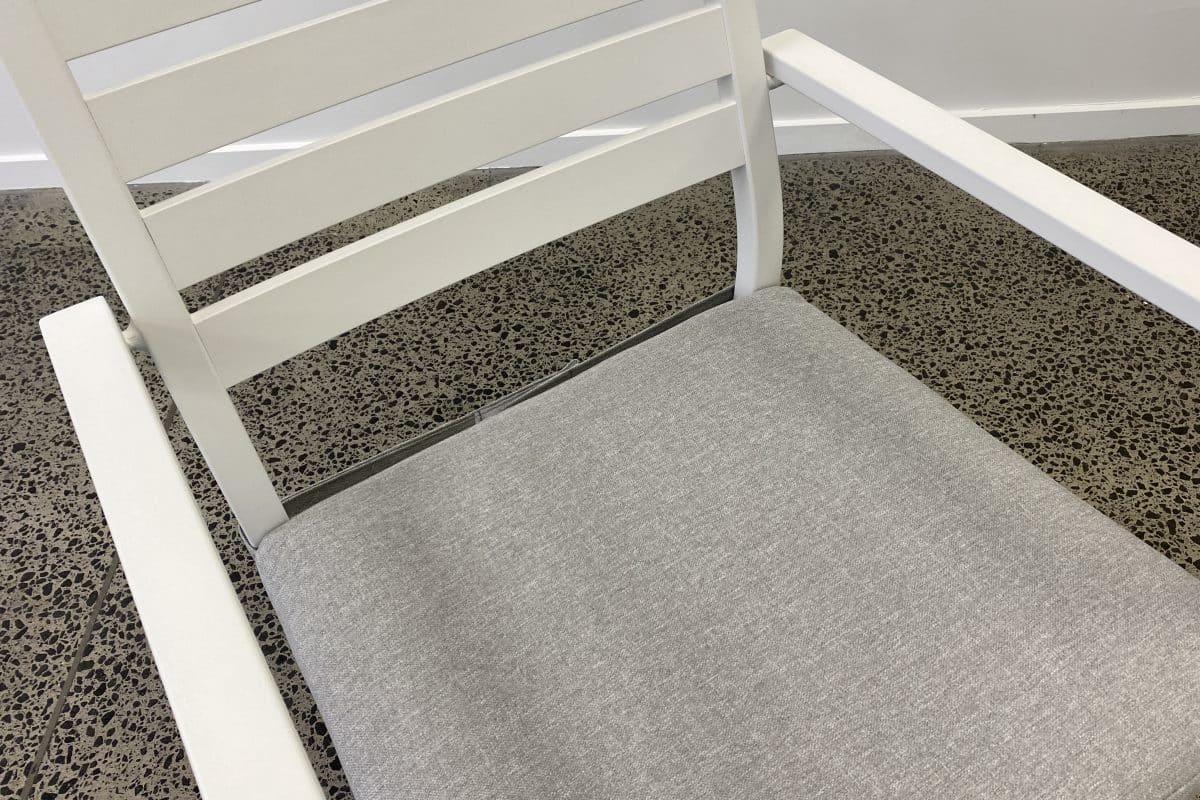 beach white chair cushion beach aluminium outdoor dining chair white