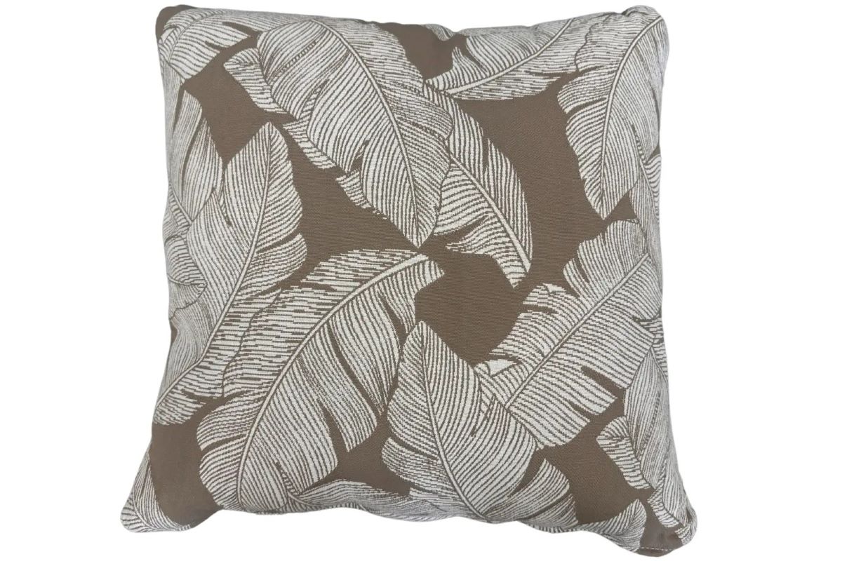 decor cushion beige leaf 50 x 50