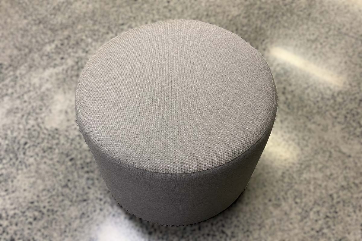 footstool beige round