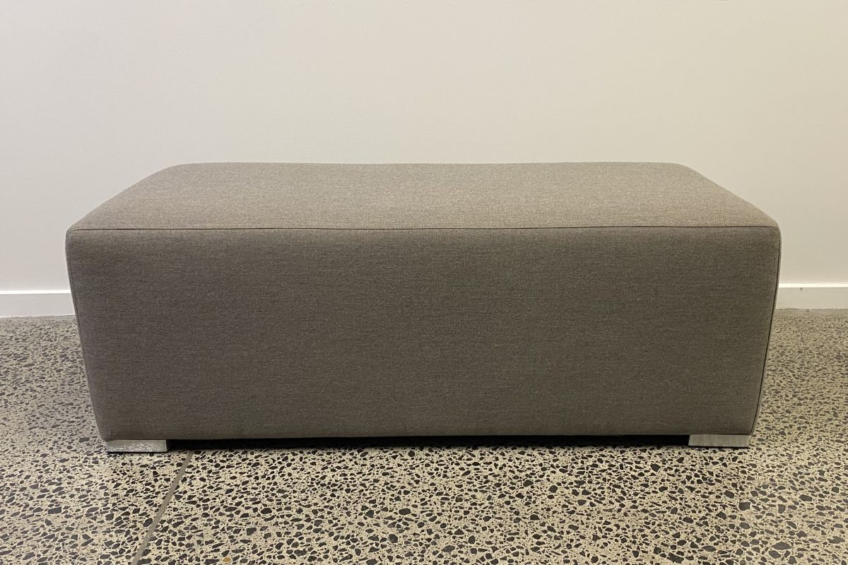 footstool beige rectangle 125