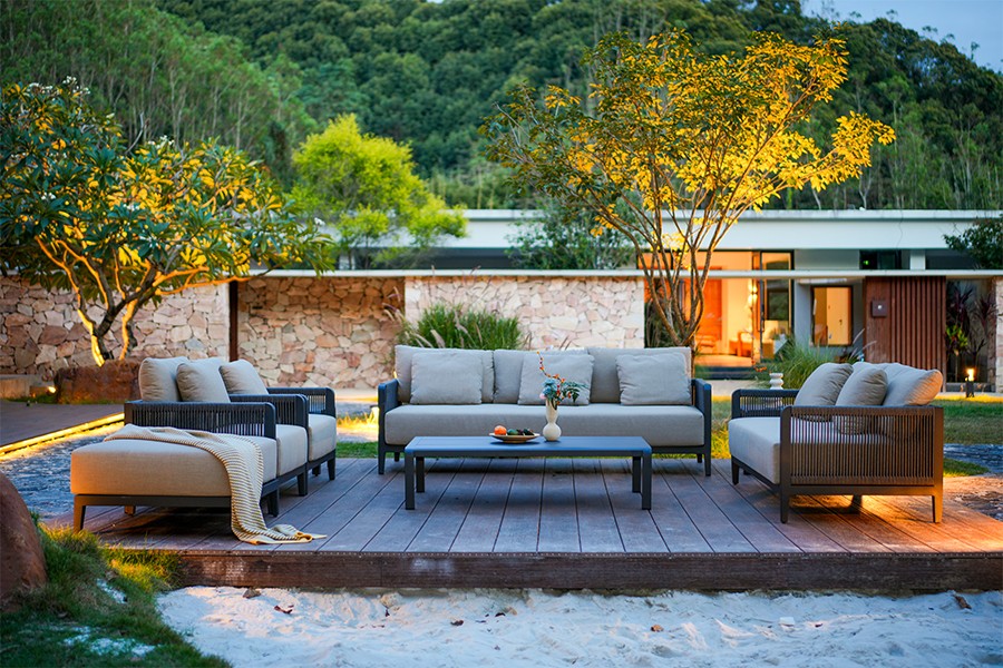 burano 3 seater lounge set charcoal