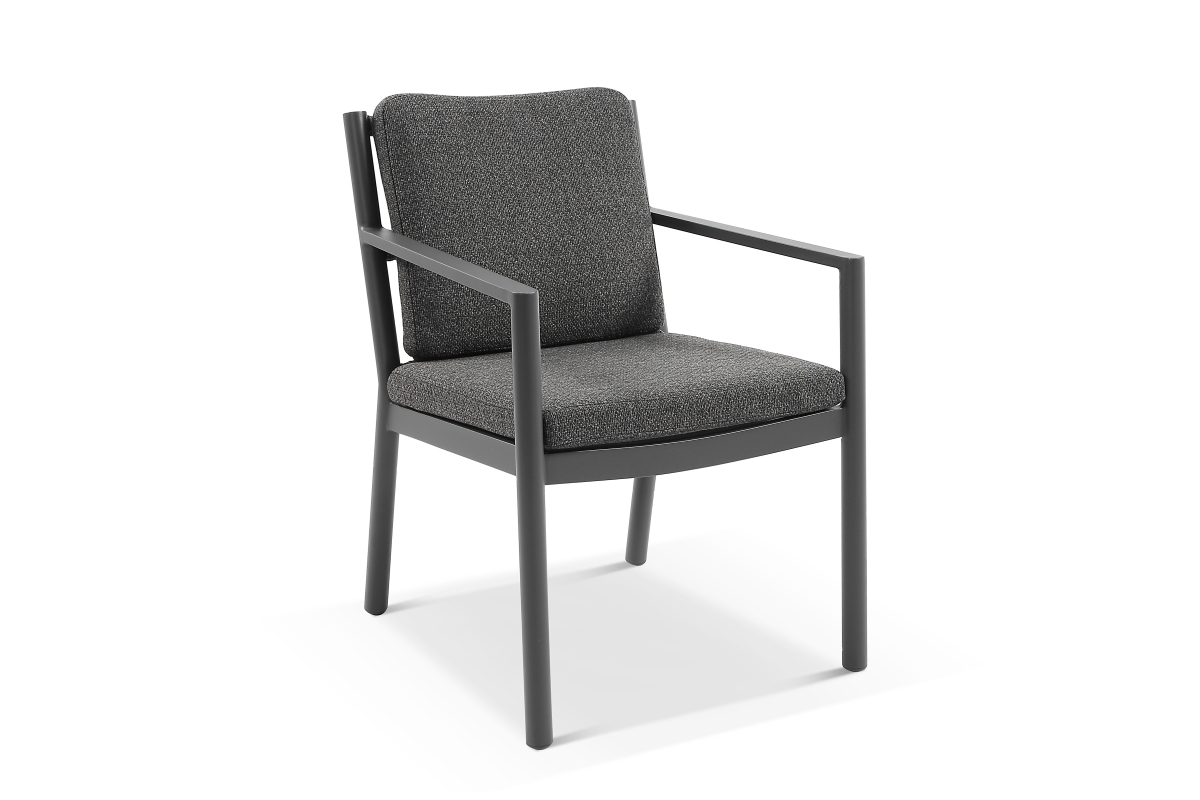 byron outdoor dining chair charcoal
