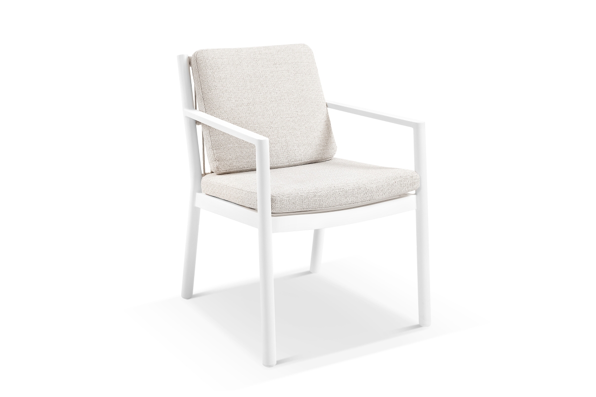byron outdoor dining chair white