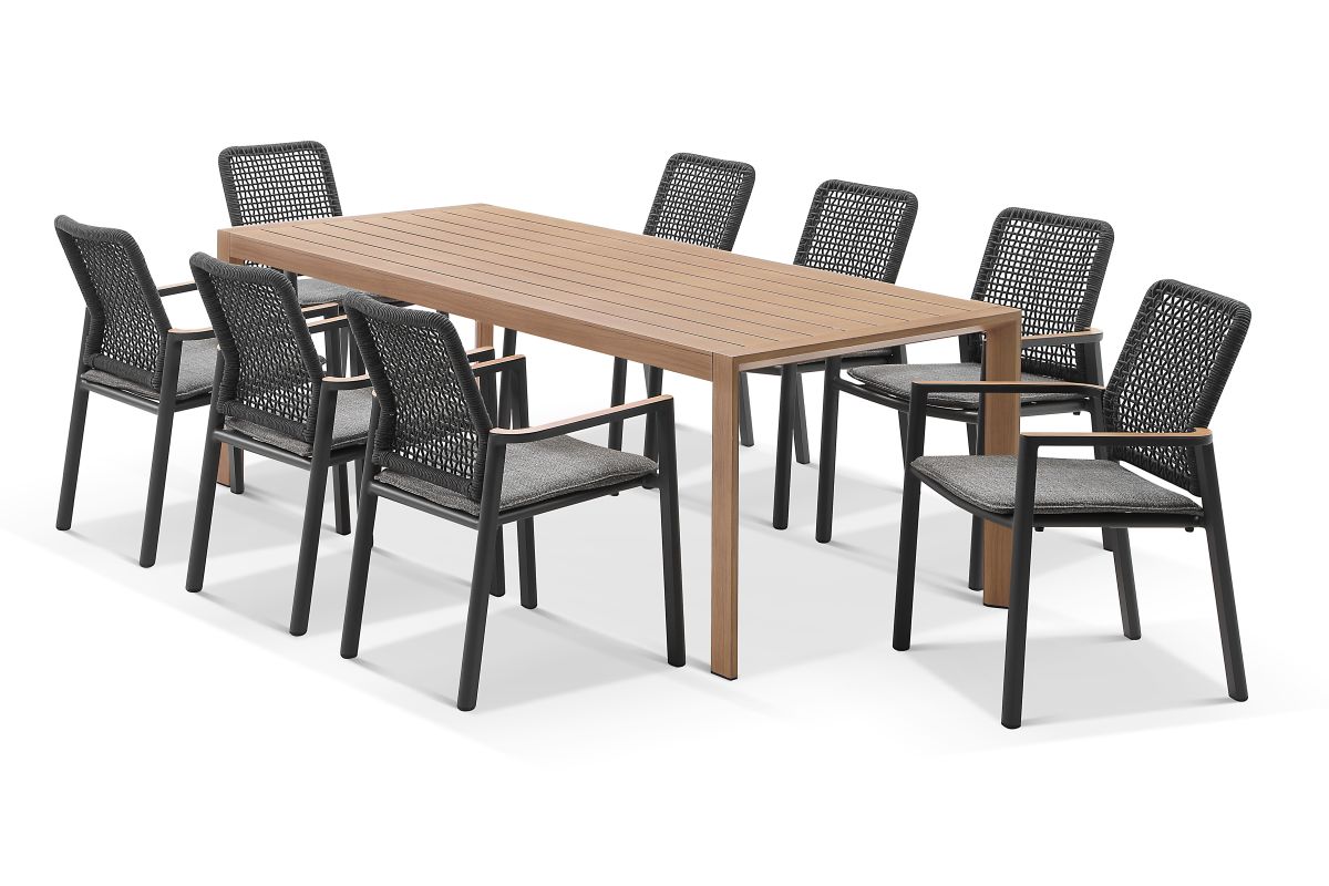 manly outdoor dining chair charcoal