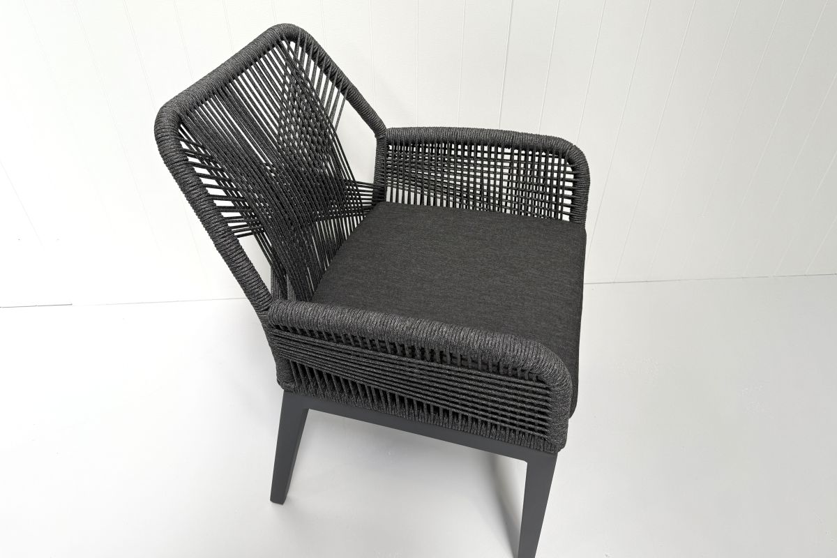 cape-charcoal-close cape rope outdoor dining chair with olefin cushion charcoal
