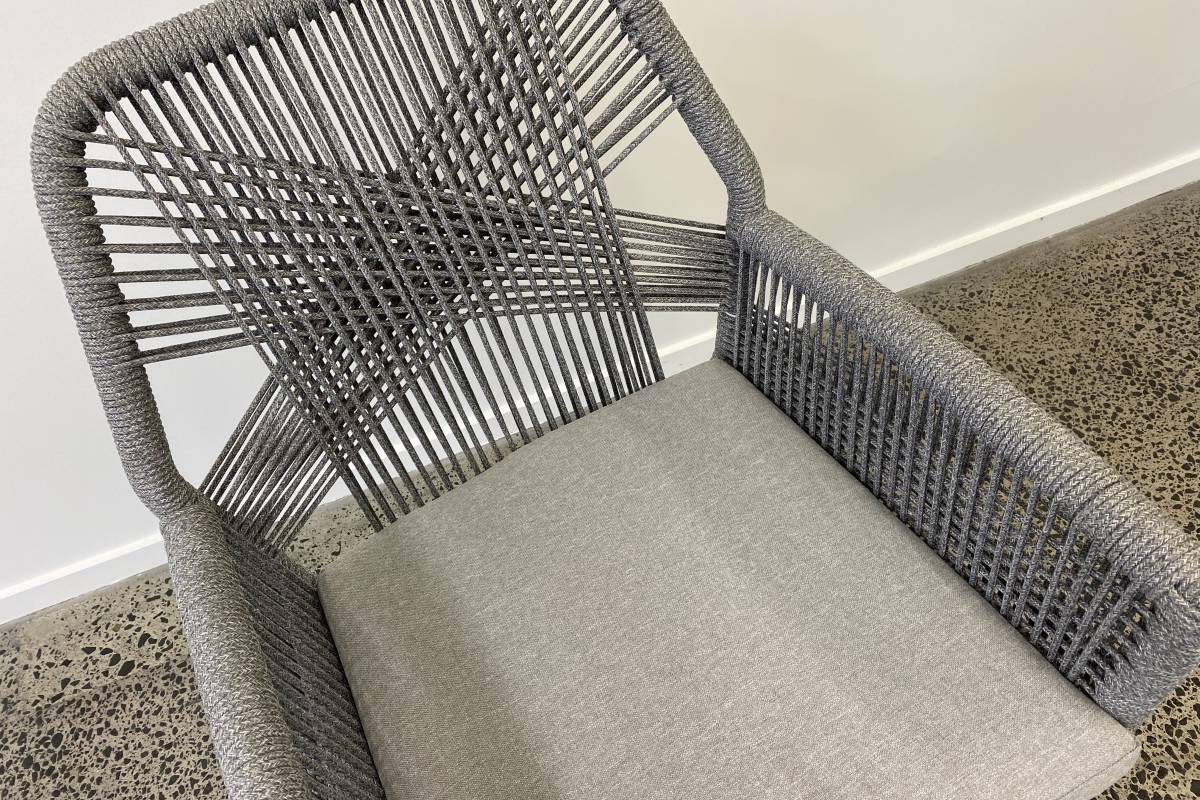 cape-white-chair-closeup cape rope outdoor dining chair with olefin cushion white