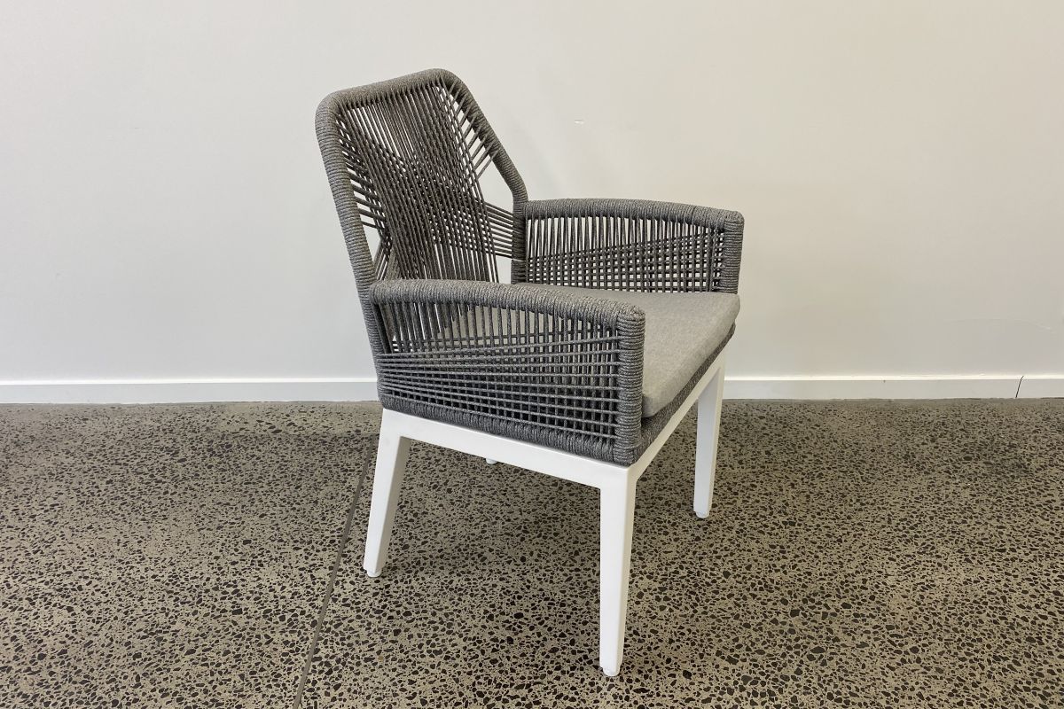 cape-white-outdoor-chair cape rope outdoor dining chair with olefin cushion white