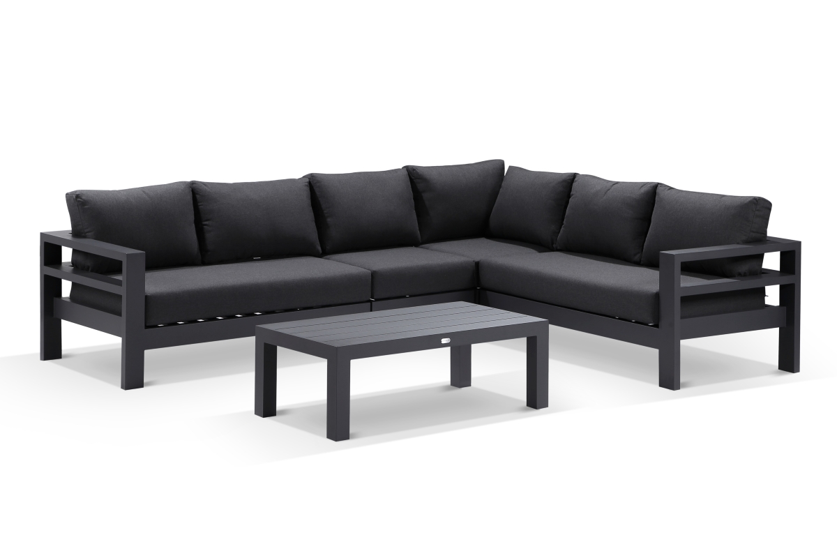 coast corner lounge set charcoal