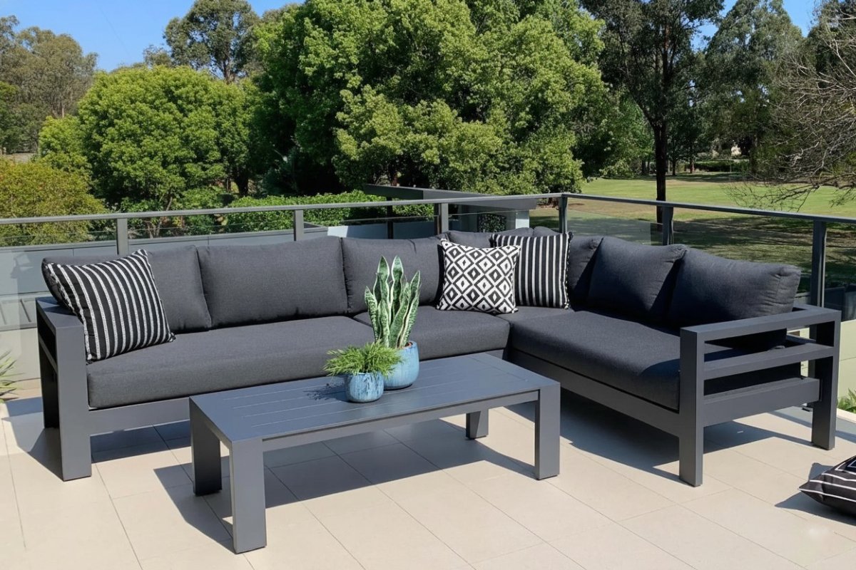 coast corner lounge set charcoal
