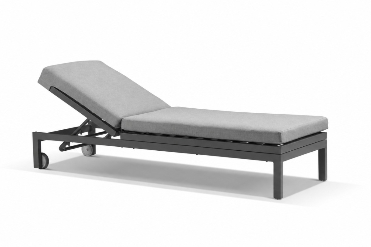 coast sun lounger charcoal/charcoal