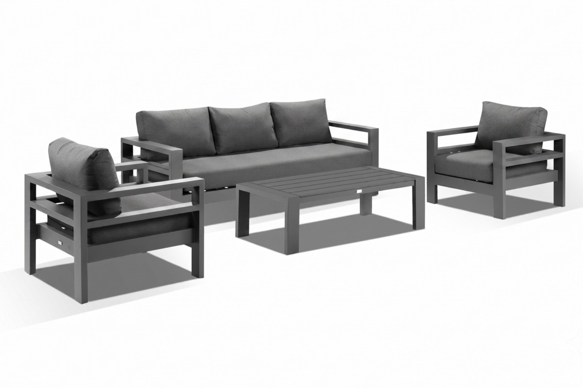 coast 3 seater lounge set charcoal