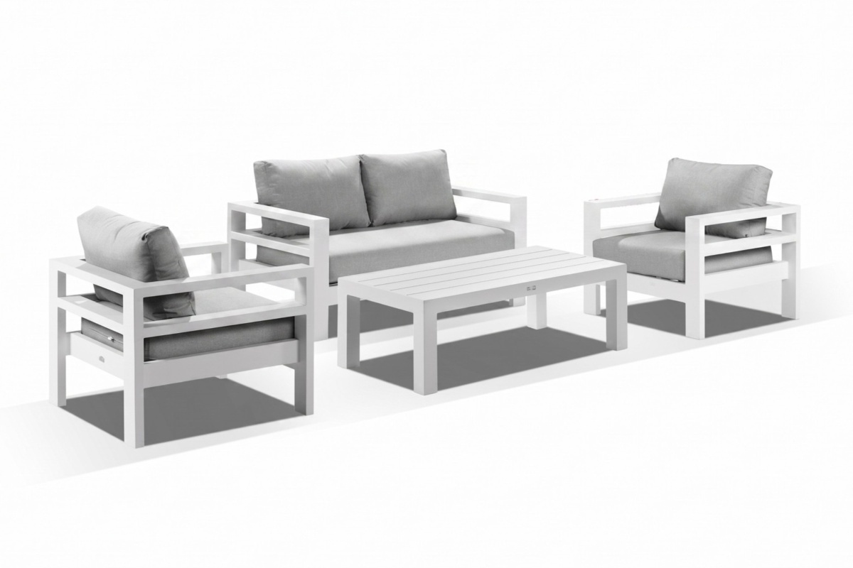 coast 2 seater lounge set white