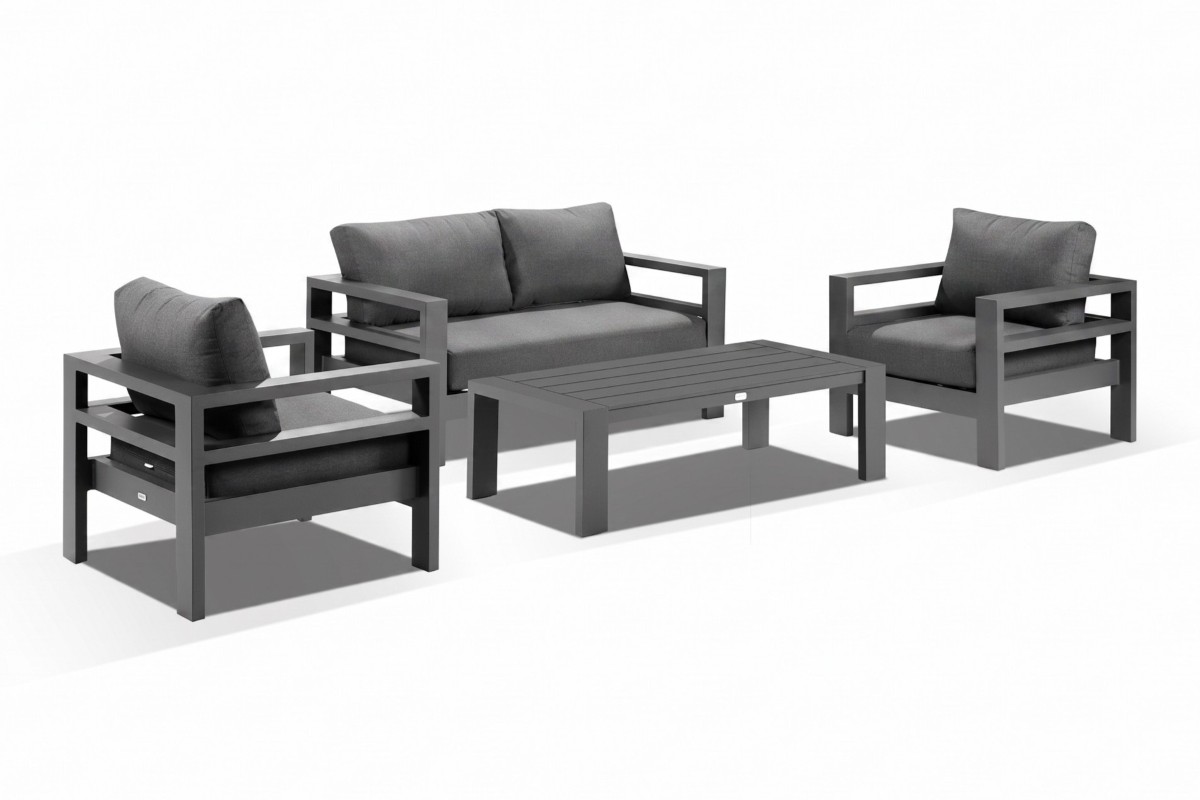 coast 2 seater lounge set charcoal