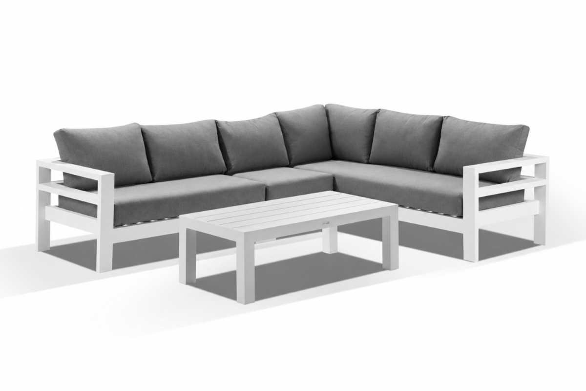 coast corner lounge set white