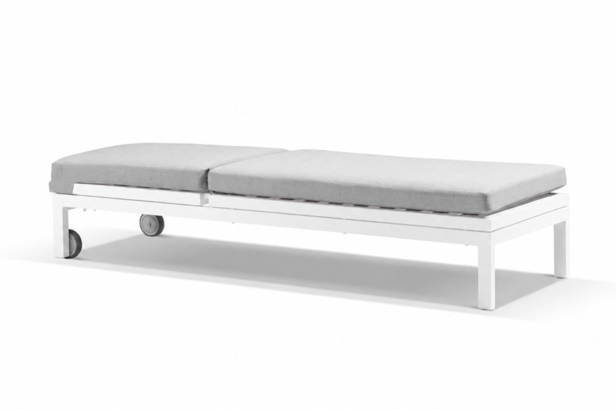 coast sun lounger white/grey chine