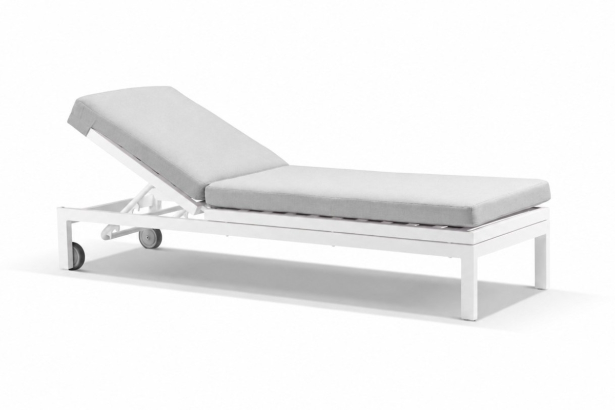 coast sun lounger white/grey chine
