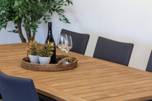concept dining table teak u leg zoom