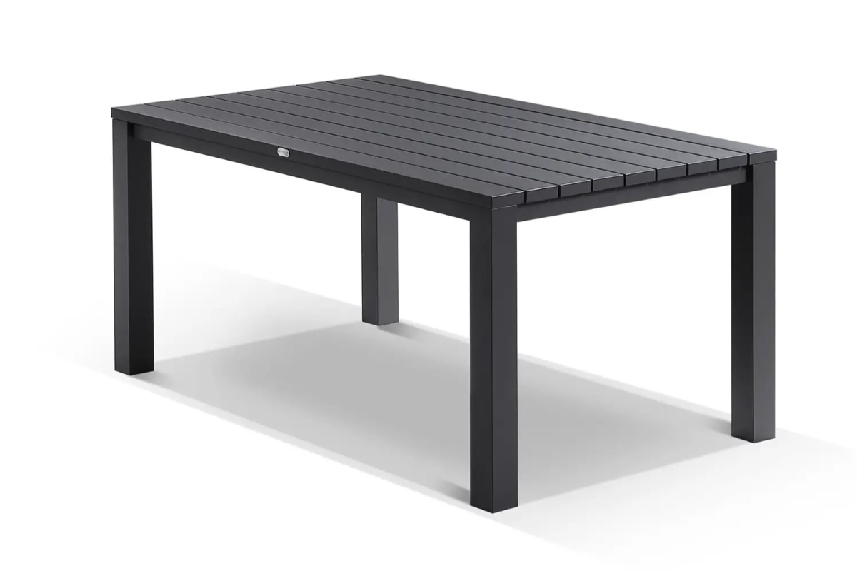 cove outdoor dining table 165cm charcoal