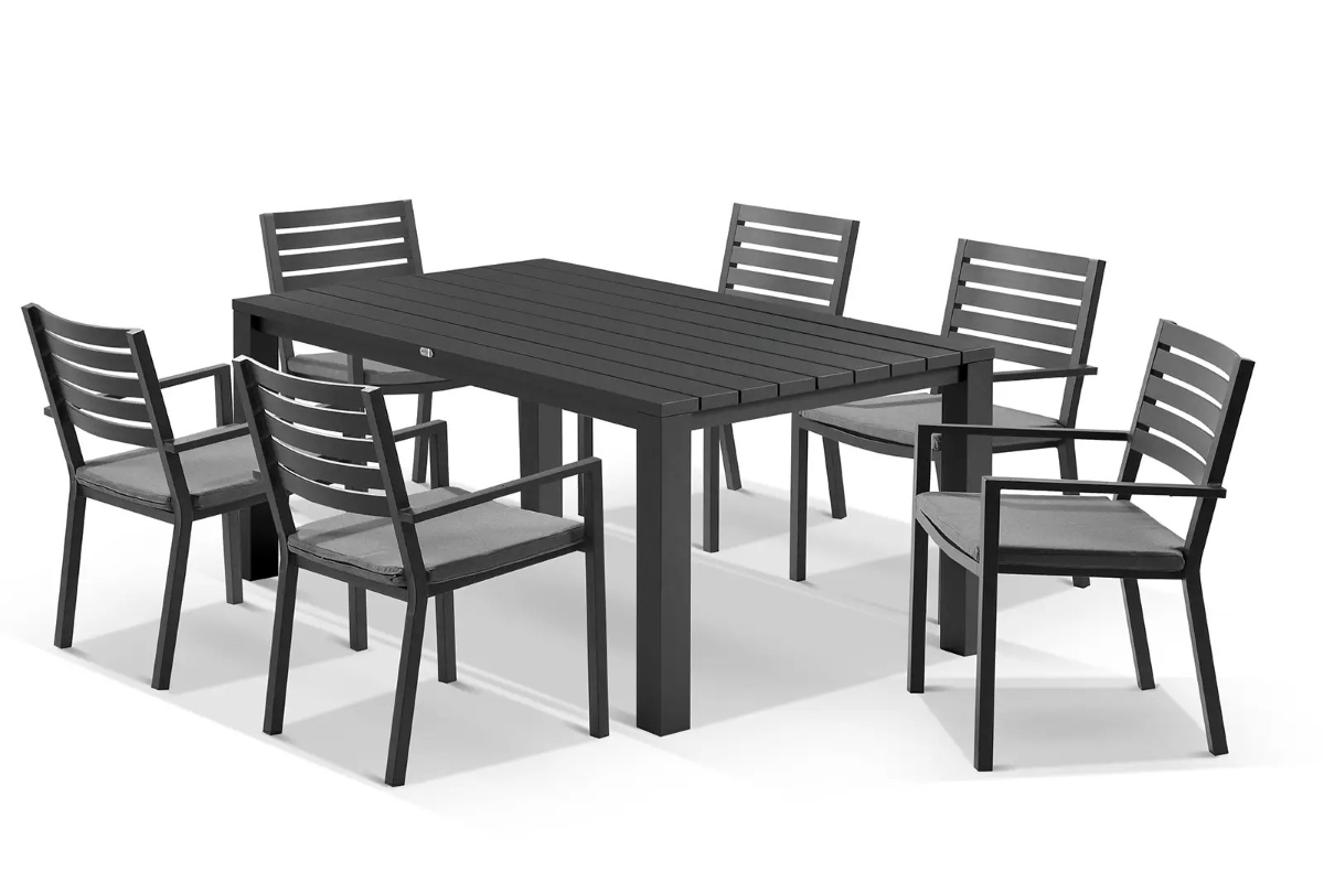 Cove Table With Beach Chairs 7Pc Dining Set Modern Style