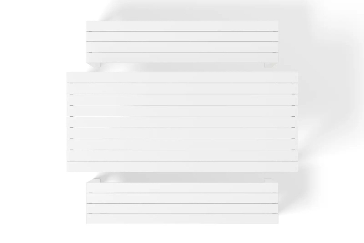 cove table 220cm with 2 bench seats white