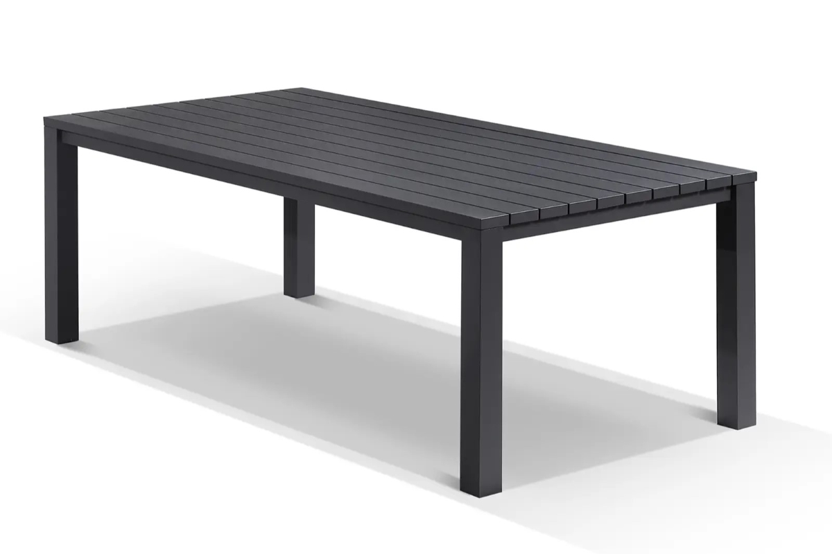 cove outdoor dining table 220cm charcoal