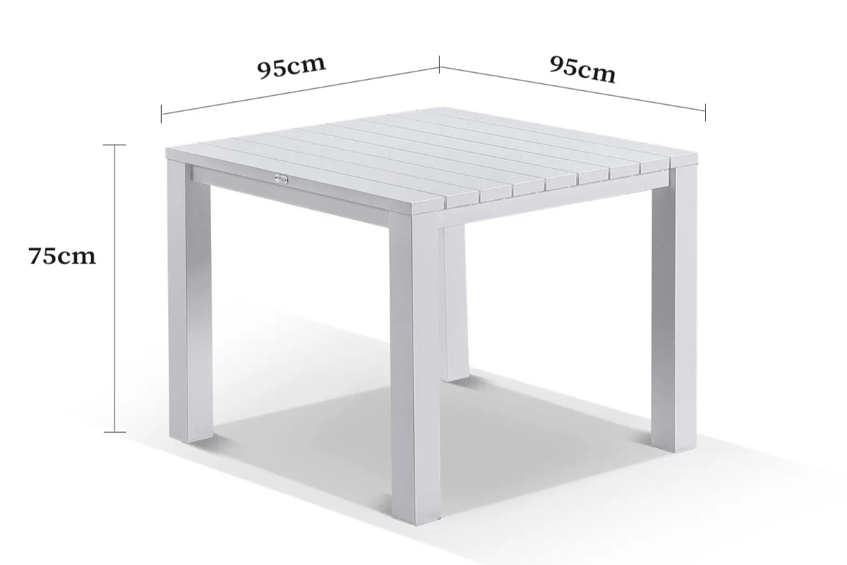 cove 95 white dimensions cove outdoor dining table 95cm white