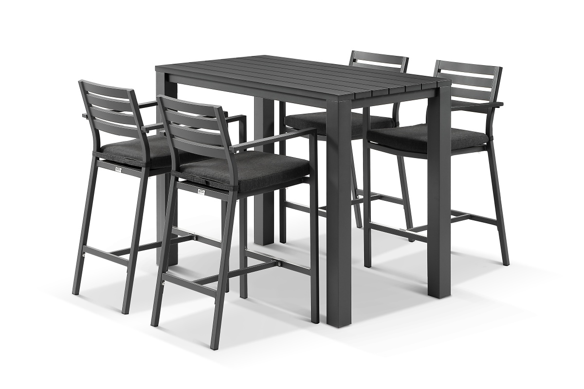 cove with beach chairs bar leaner set charcoal