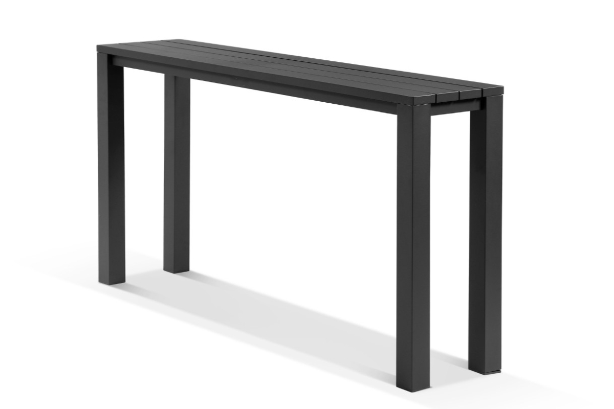 cove bar table charcoal 195 x 42 x 105cm