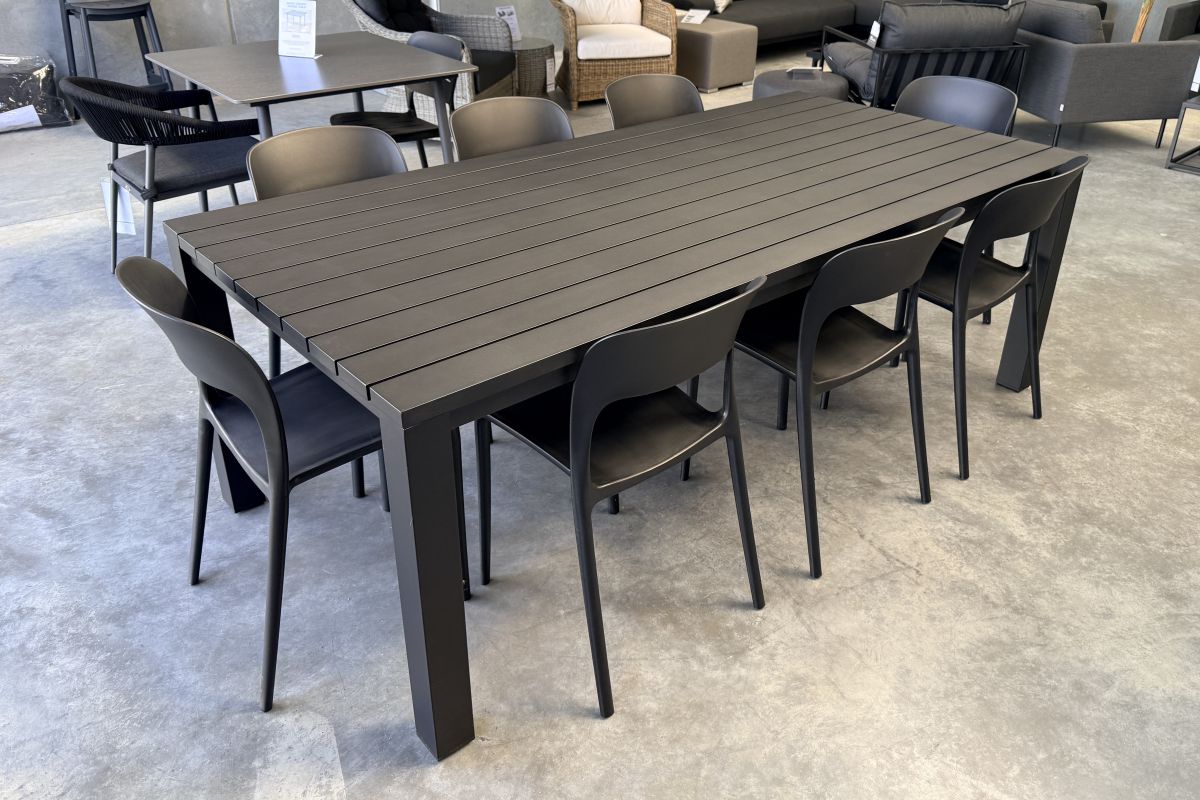cove black 9pc outdoor dining set