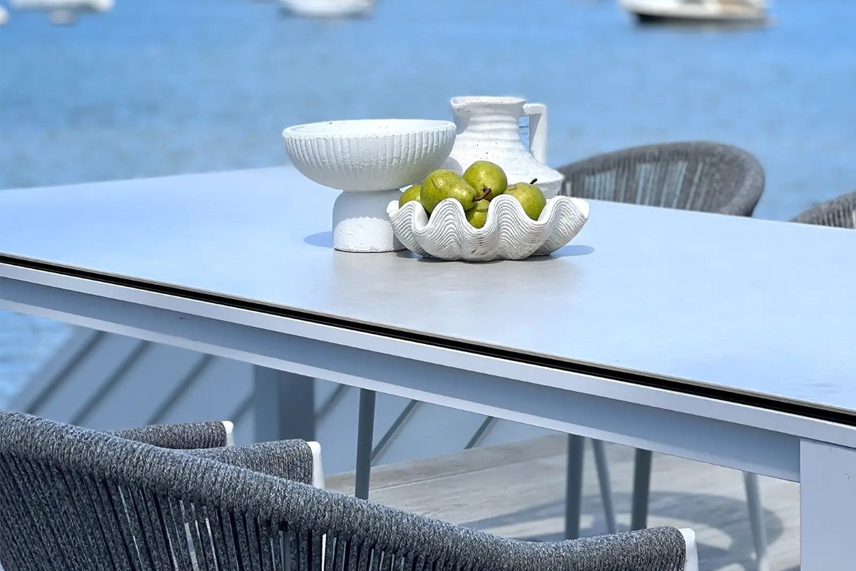 cove ceramic bar table white 95 x 95 x 105cm