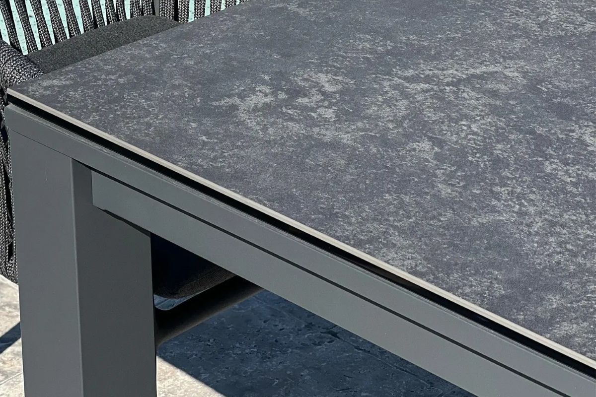 cove ceramic dining table 95cm charcoal