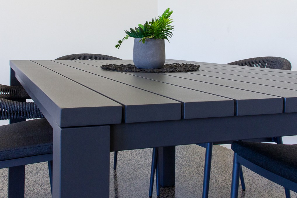 cove bar table charcoal 140 x 74 x 105cm