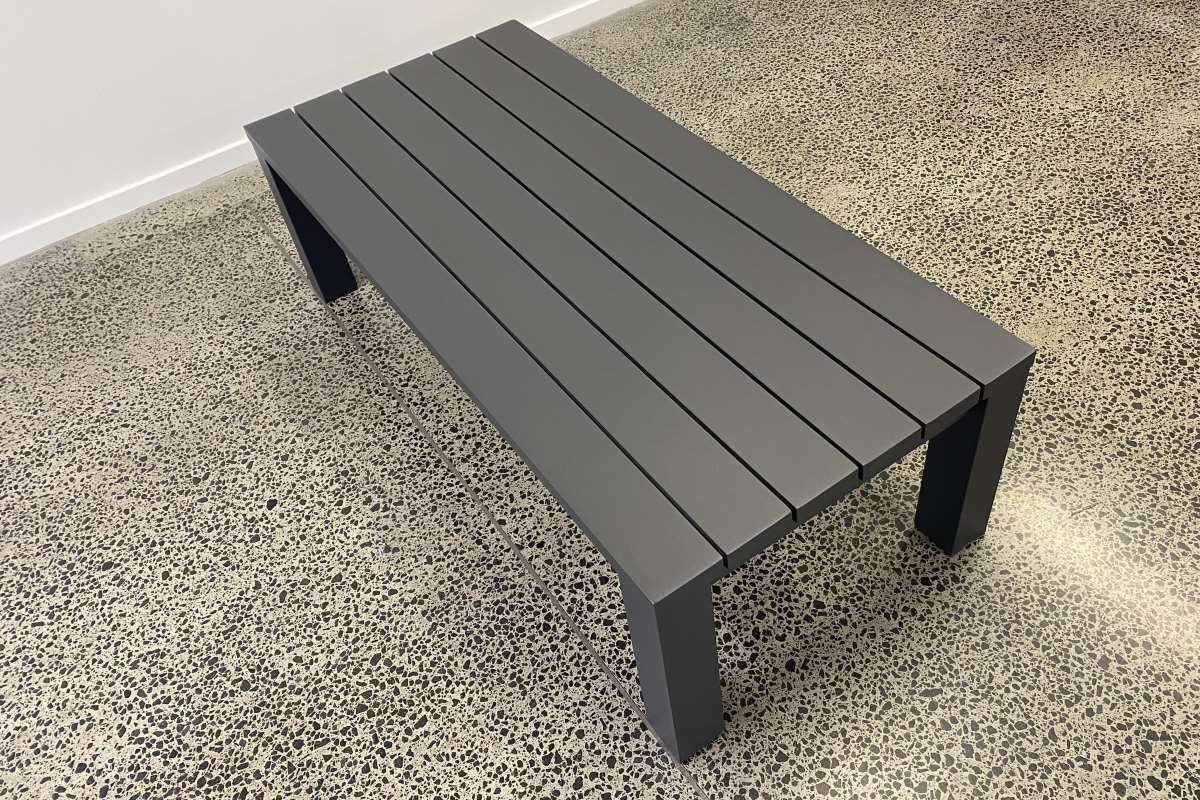 Cove Outdoor Coffee Table Charcoal Modern Style