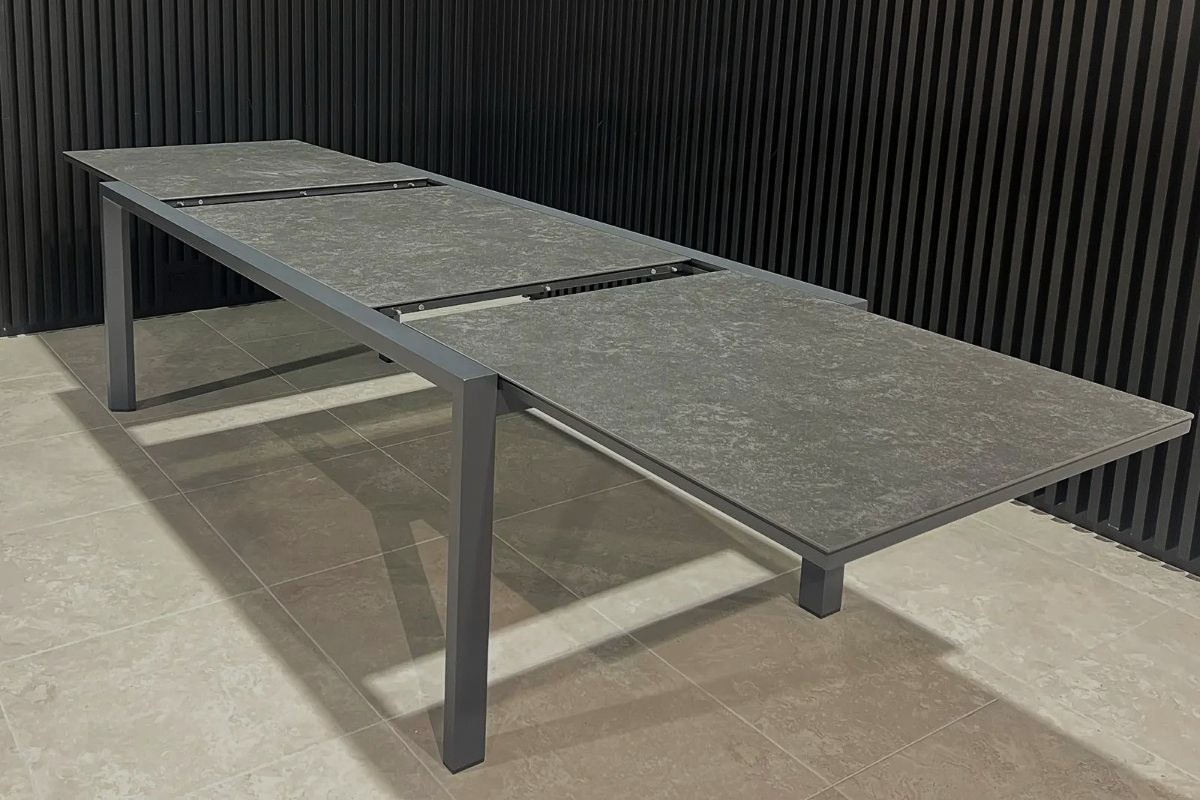 cove extension dining table 220 340cm charcoal