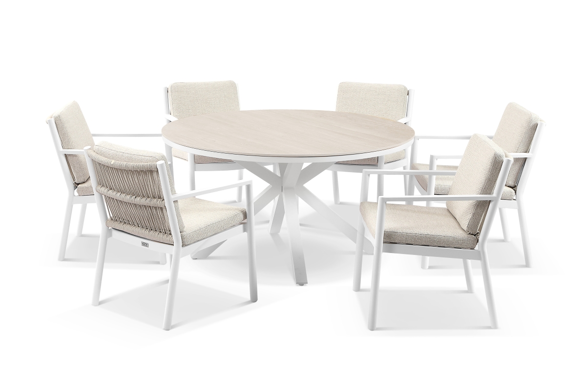 byron outdoor dining chair white