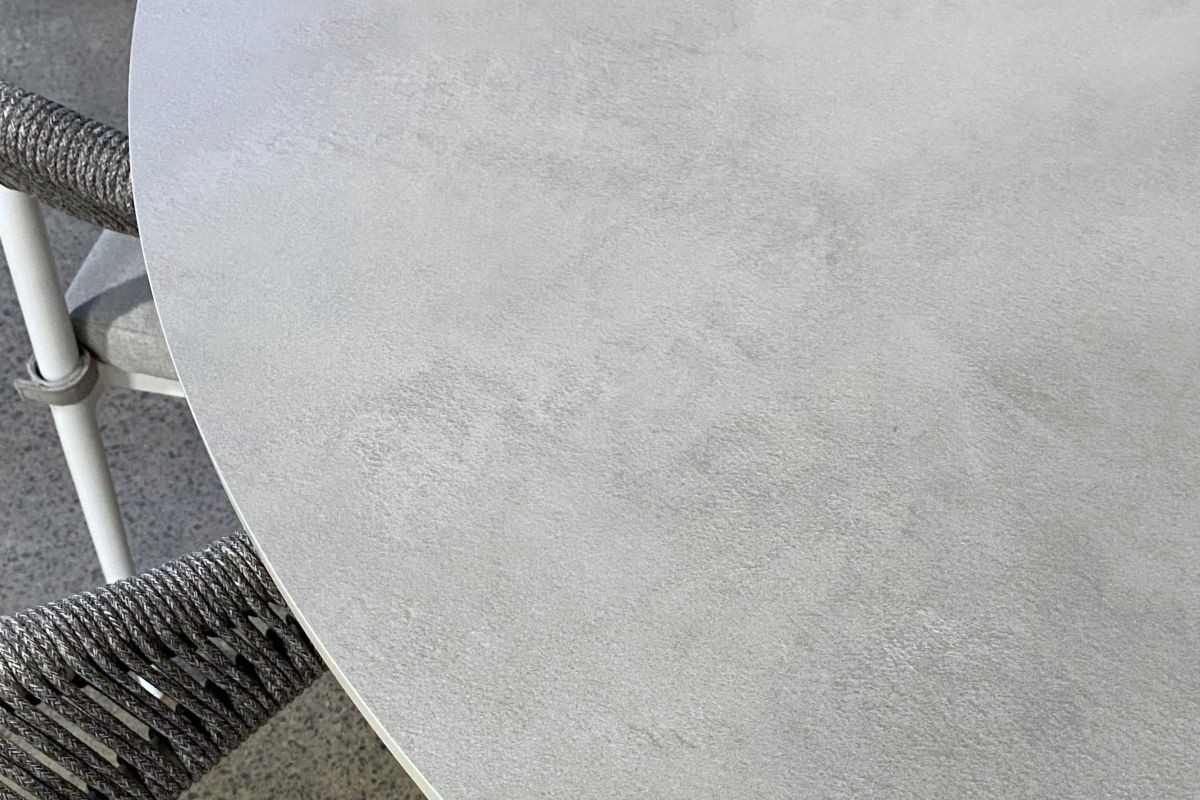 cove-round-ceramic-grey-top cove round ceramic outdoor dining table 100cm white