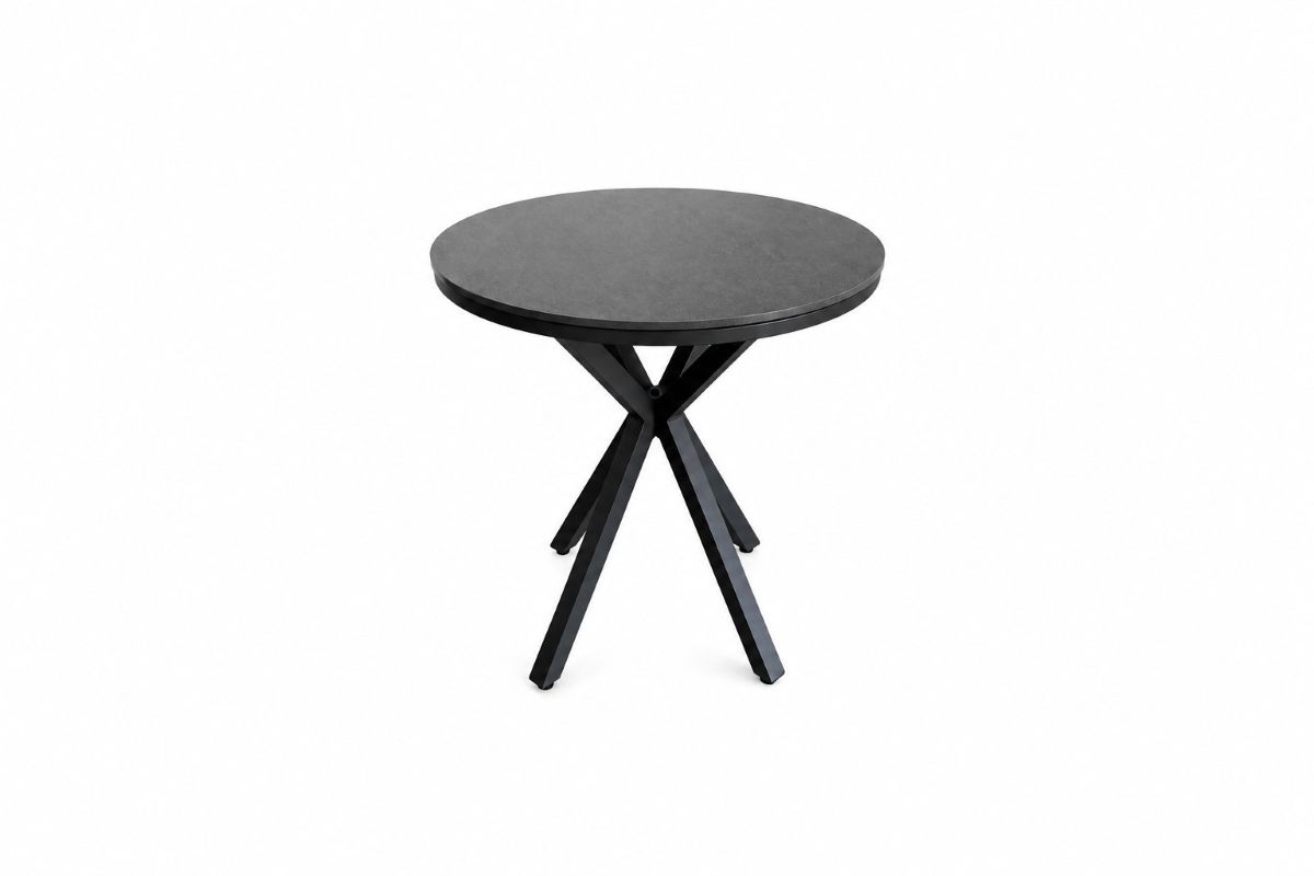 cove round ceramic outdoor bistro table 72cm charcoal