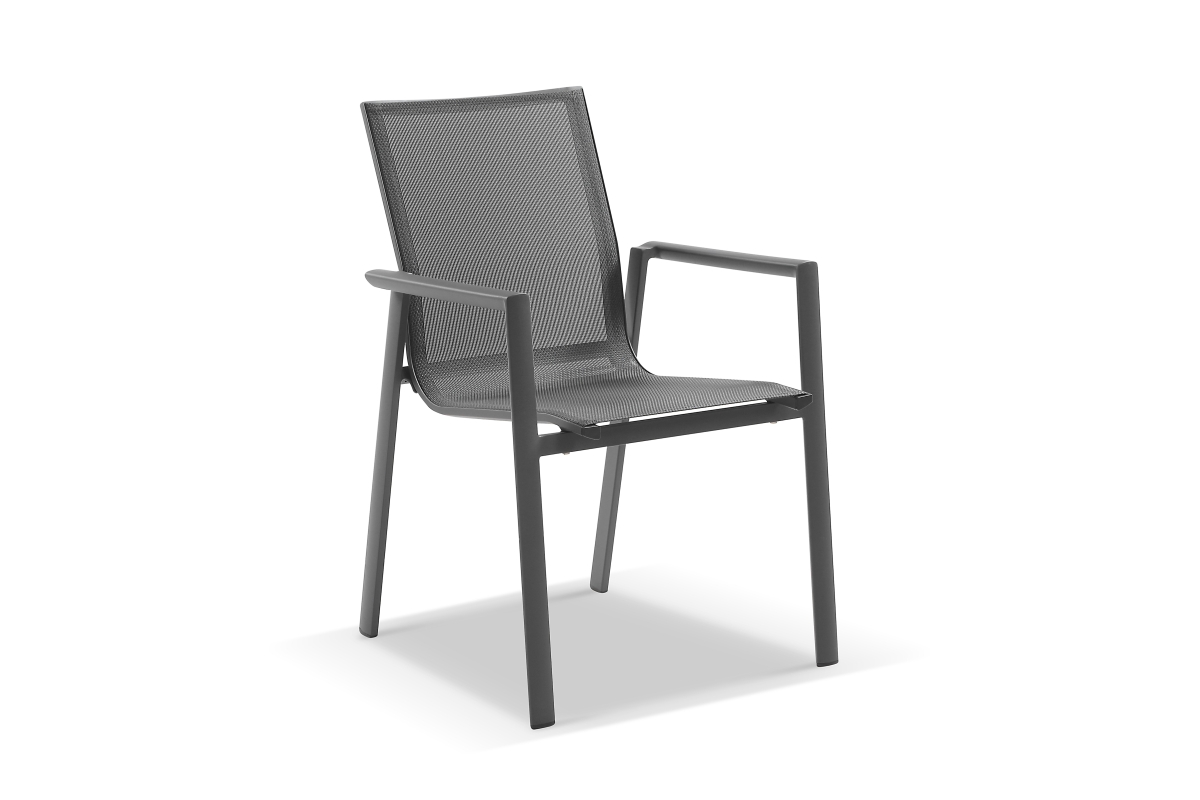 cuba sling outdoor dining chair charcoal