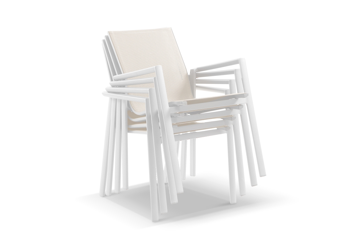 cuba sling outdoor dining chair white