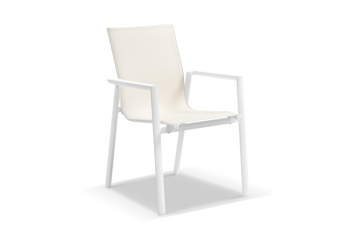 cuba sling outdoor dining chair white
